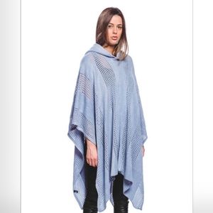Soft poncho with hood